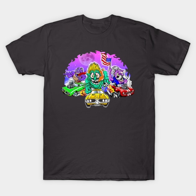 Monster Cars T-Shirt by the Mad Artist